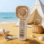 Portable USB Rechargeable Handheld Fan with Cute Rabbit Design Lightweight Personal Cooling Fan