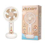 Rechargeable Handheld Fan Portable Cartoon Design Adjustable Speed Quiet Operation