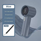 Portable Handheld Fan High Speed 9m/s Adjustable 100 Levels LED Display Compact