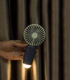 Portable LED Handheld Fan Rechargeable Battery Adjustable Speeds Compact Lightweight