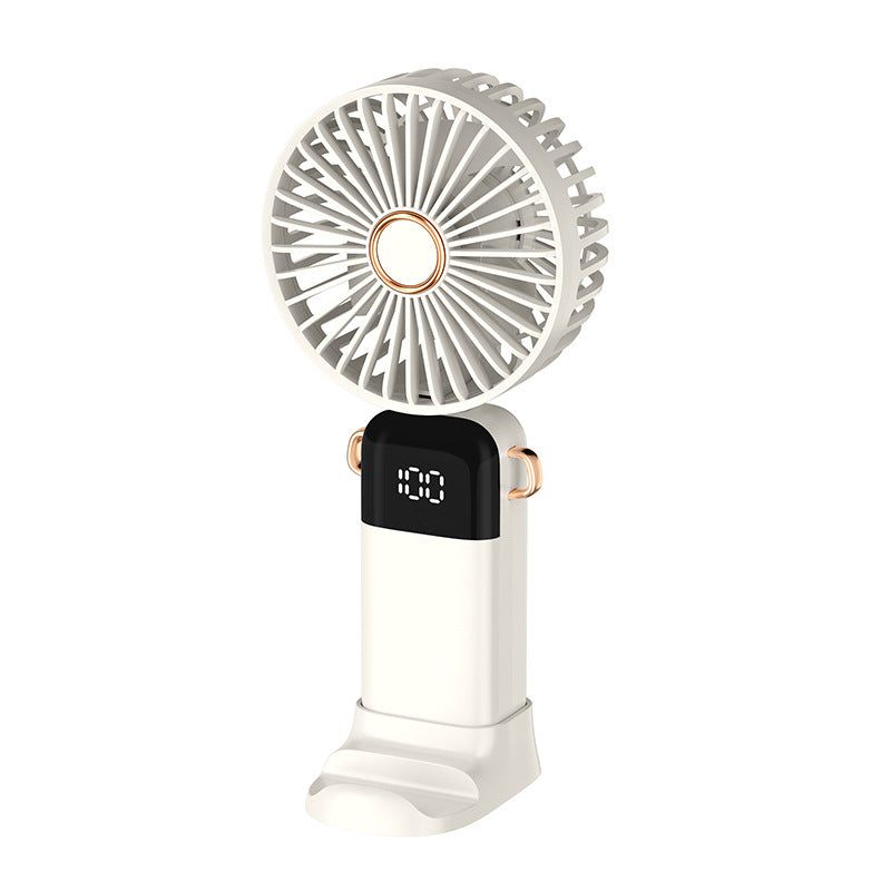 Multi-Functional Handheld Cooling Fan with Adjustable Speeds and Phone Stand Portable Rechargeable
