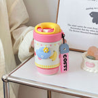 Women Thermos Mug BPA-Free Plastic Double-Walled Insulated Travel Coffee Tea Cup