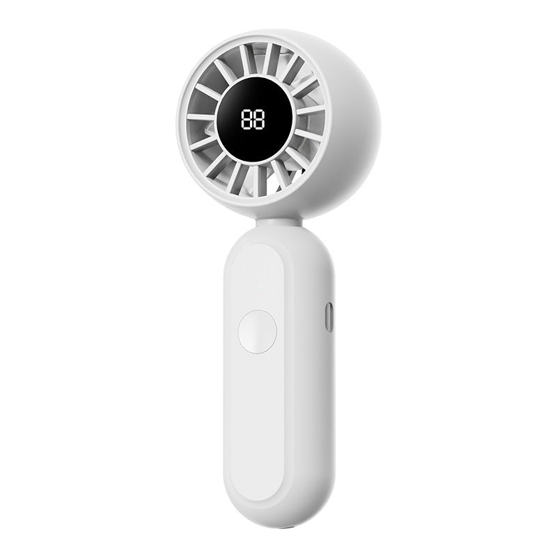Portable Digital Handheld Fan with LED Display Rechargeable Multi-Speed Compact Cooling Device