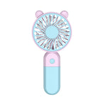 Portable Mini Fan USB Rechargeable 3-Speed Compact Lightweight Bear Design