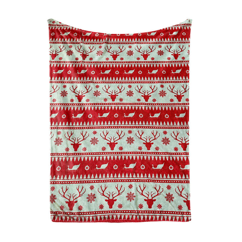 Brehn Women's Christmas Blanket Soft Microfiber Festive Santa Snowflake Design Cozy Throw
