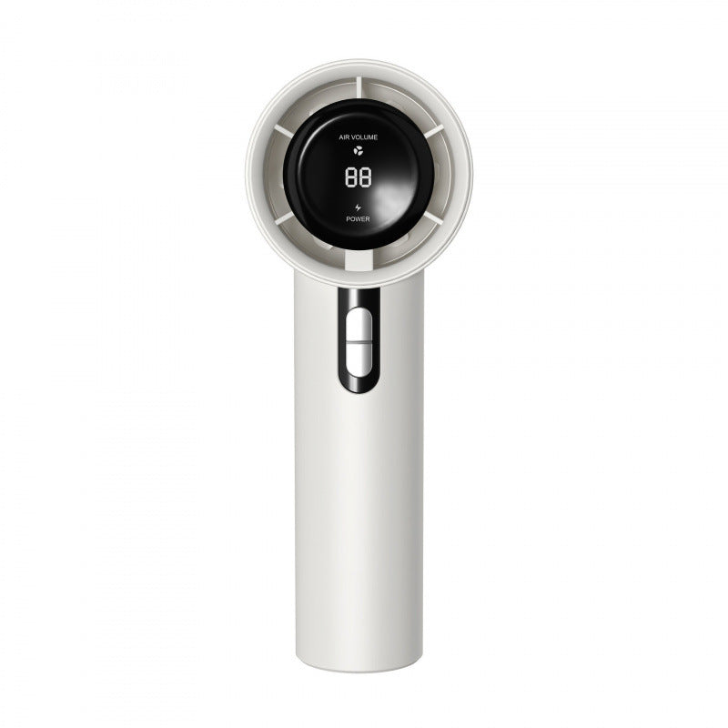 Portable High-Speed Fan with Built-in Battery and LCD Display for Travel and Home Use