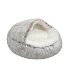Women's Cozy Round Pet Bed Soft Plush Non-Slip Indoor Outdoor Dog Cat Bed