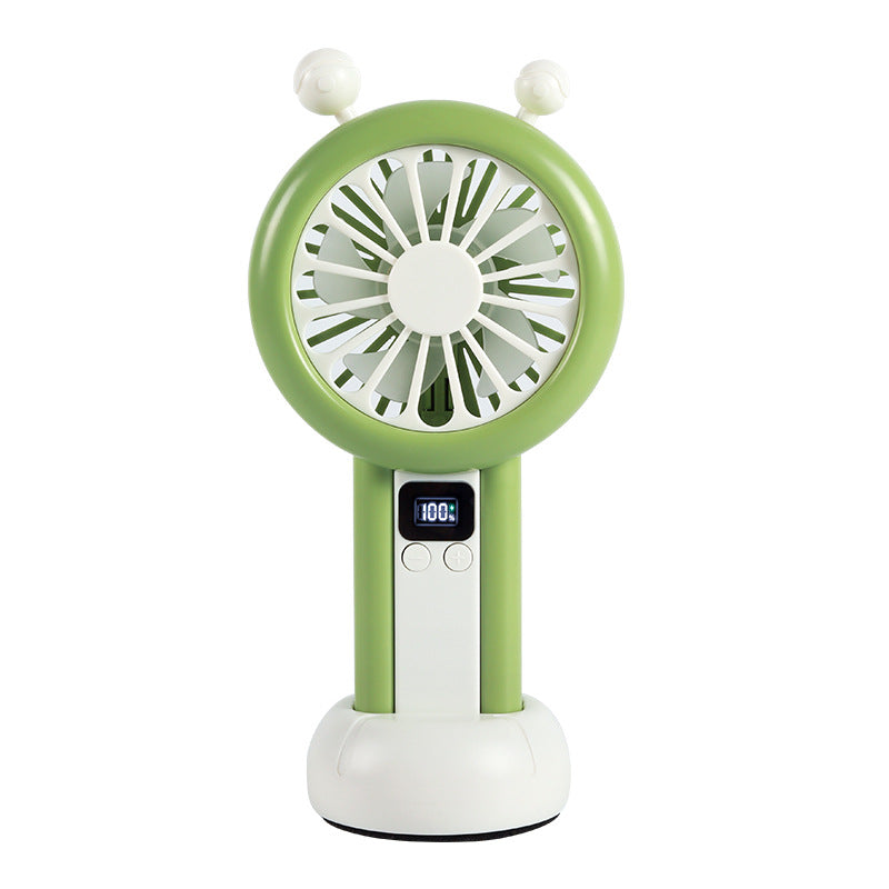 Women's Portable Handheld Fan with Digital Display Multiple Speed Modes Compact Design