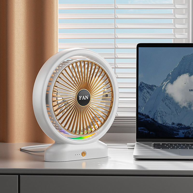 Personalized Desk Fan Quiet Operation Adjustable Speed 360° Rotation Compact Design