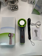 Portable Turbo Hand Fan with Digital Control USB Rechargeable Lightweight Ergonomic Design