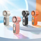 Portable High-Performance Blower Fan with Digital Temperature Display Rechargeable Battery