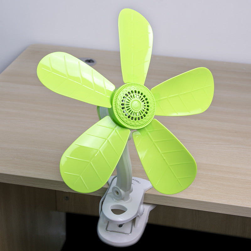 Leaf-Shaped Desk Fan Adjustable Speed Compact Portable Cooling Fan