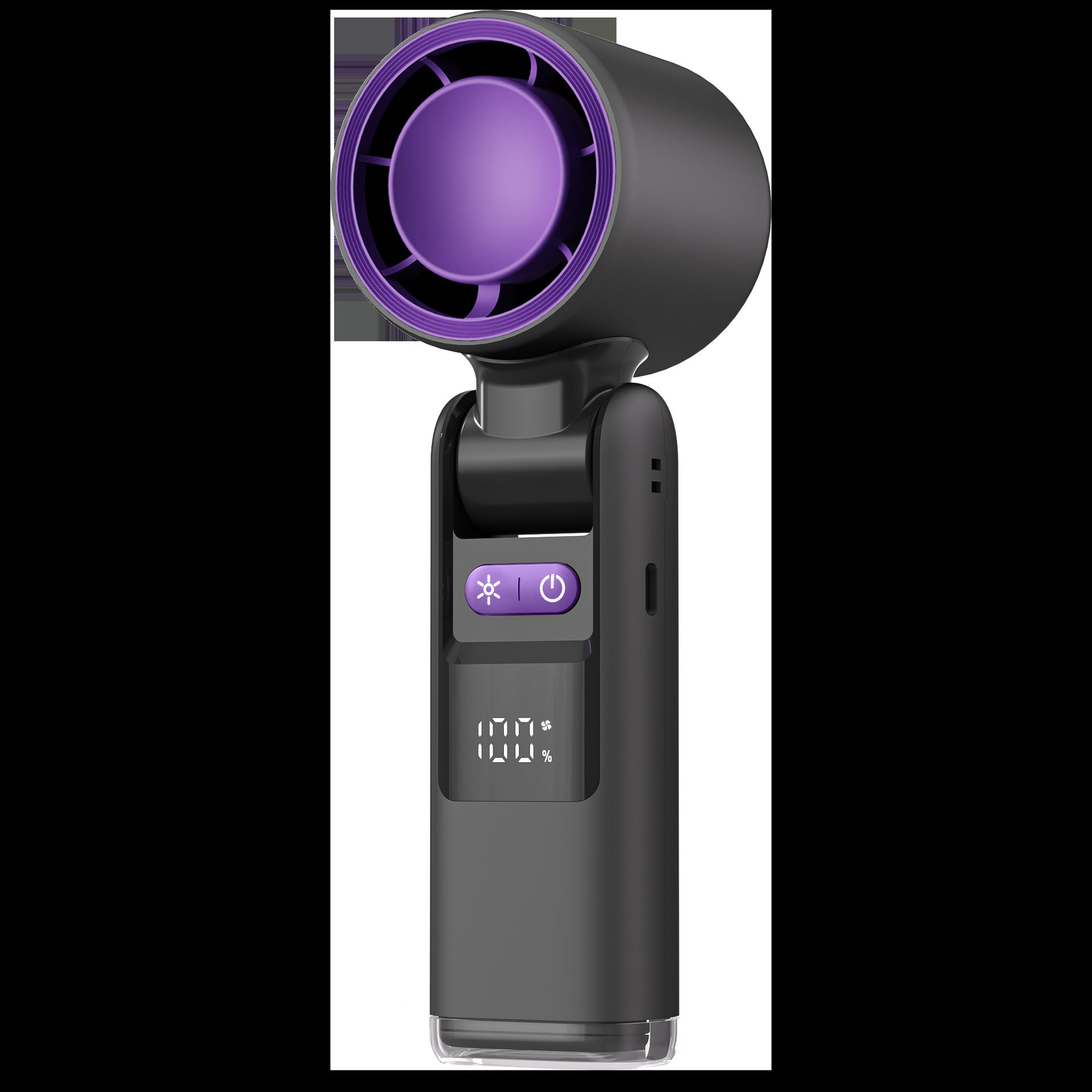 Portable Mini Fan USB Rechargeable Compact Quiet with LED Display and Multiple Speeds