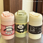Women’s Insulated Thermo Mug with Cute Animal Design Leak-Proof Lid Ergonomic Handle