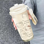 Women's Insulated Travel Mug with Leak-Proof Lid and Hello Kitty Design
