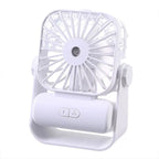 Portable USB Rechargeable Mist Desk Fan with Adjustable Tilt and Refillable Water Tank