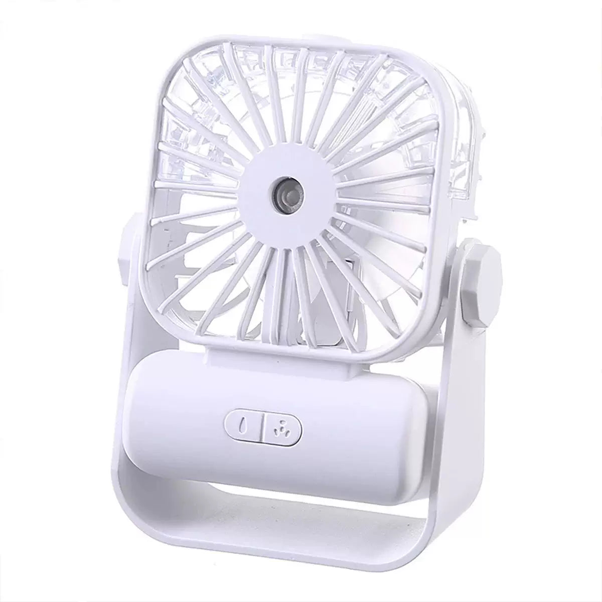 Portable USB Rechargeable Mist Desk Fan with Adjustable Tilt and Refillable Water Tank