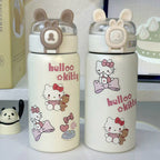 Insulated Plastic Water Bottle with Secure Flip Lid Hello Kitty Design for Women