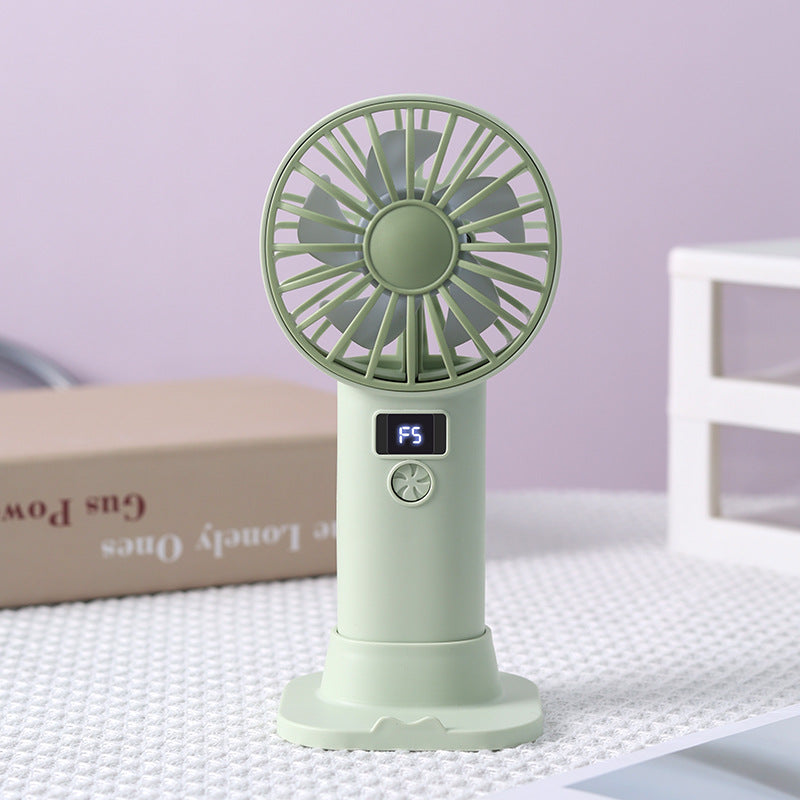 Portable Mini Fan Rechargeable Battery Powered with LED Display and Variable Speed