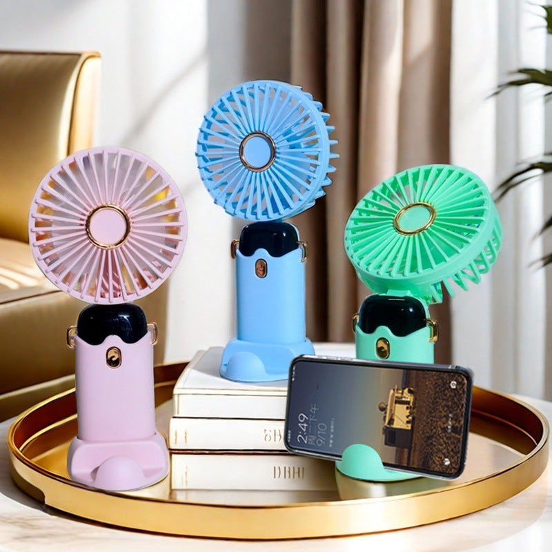 Portable Handheld Fan USB Rechargeable Flexible Tilt Compact Lightweight Personal Cooling Fan