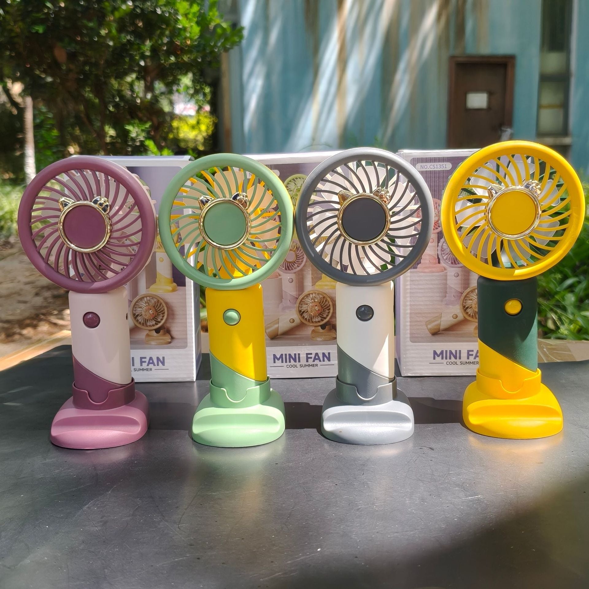 Portable Mini Fan Rechargeable Battery Lightweight Handheld Personal Cooling Fan Multiple Speeds