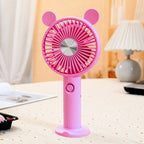 Women’s Portable Mini Fan Cute Animal Design Compact Handheld Personal Cooler