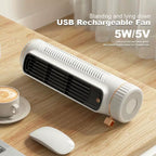 Compact Vertical Desktop Tower Fan USB Powered with Refillable Humidifier and Sticker Pack