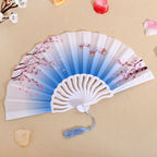 Ladies Folding Fan Handmade Elegant Floral Pattern Lightweight Accessory