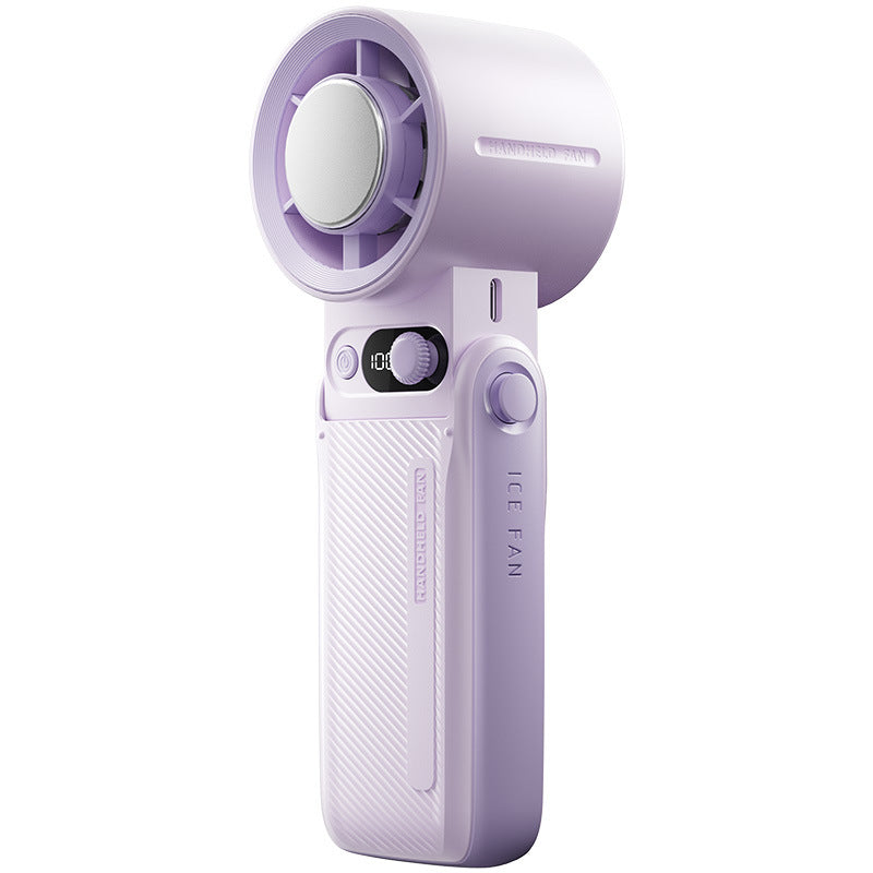 Portable Handheld Fan with Ice Cooling Technology Rechargeable Battery Compact Lightweight
