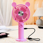 Women’s Portable Mini Fan Cute Animal Design Compact Handheld Personal Cooler