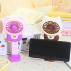 Portable USB Rechargeable Handheld Fan for Women Creative Cat Design Lightweight