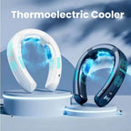 Portable Neck Cooling Fan USB Rechargeable Hands-Free Adjustable Airflow with LED Display