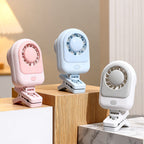 Portable Clip Fan USB Powered with Adjustable Tilt Angle Compact and Lightweight for Travel and Office Use