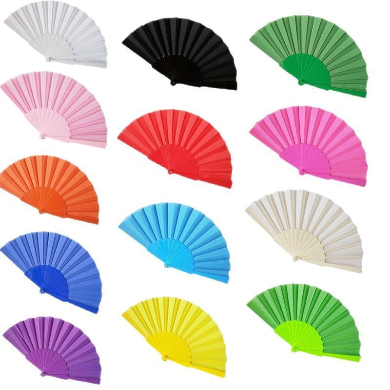 Ladies Hand Fan High-Quality Paper and Natural Wood Elegant Foldable Handheld Fan