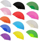 Women's Hand Fan with Filigree Wooden Handle Elegant Paper Folding Fan