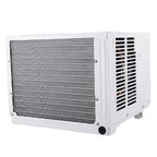 Compact Window Air Conditioner with Digital Thermostat and Adjustable Louvers