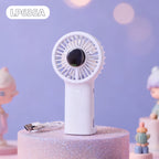 Women’s Portable Mini Handheld Fan USB Rechargeable Ergonomic Design Lightweight Personal Cooling