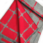 Brehn Women's Elegant Warm Scarf Soft Fabric Modern Check Pattern Winter Accessory