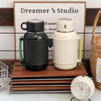 Unisex Stainless Steel Insulated Carafe Double Wall Vacuum Flask with Handle
