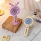 Portable Handheld Fan with Antler Design USB Rechargeable 5-Speed Compact Quiet Fan for Women