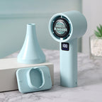 Portable Handheld Fan with LCD Display Multiple Speeds and Humidifier Function