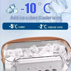 Portable USB Humidifying Fan with 3 Speeds and 7-Color LED Light Compact Moisturizing Desk Fan