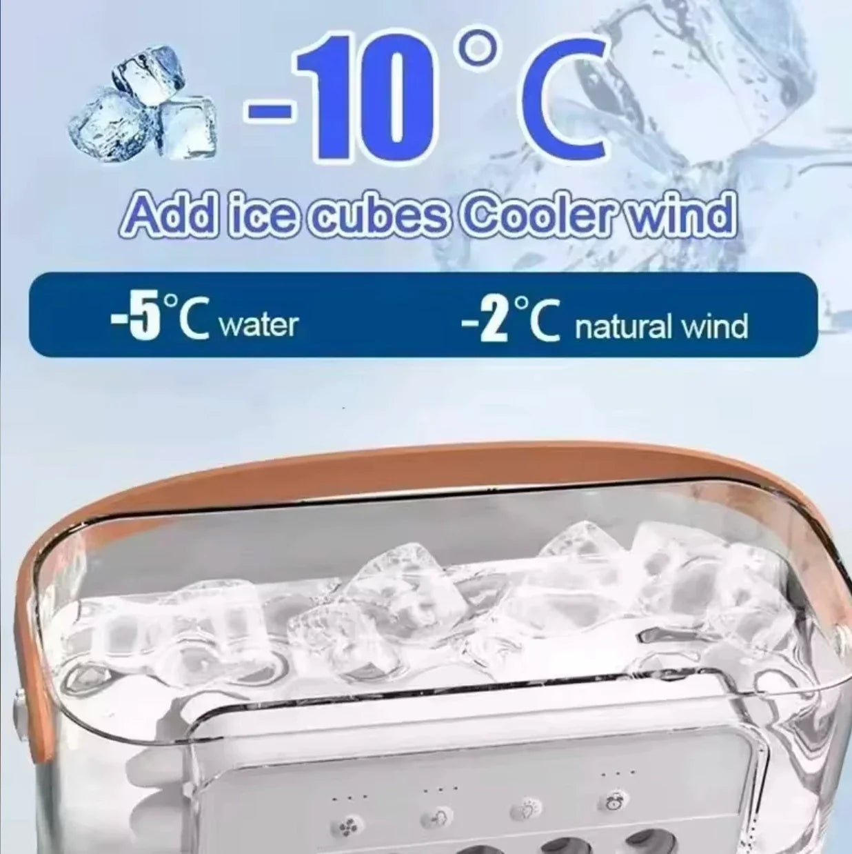 Portable USB Humidifying Fan with 3 Speeds and 7-Color LED Light Compact Moisturizing Desk Fan