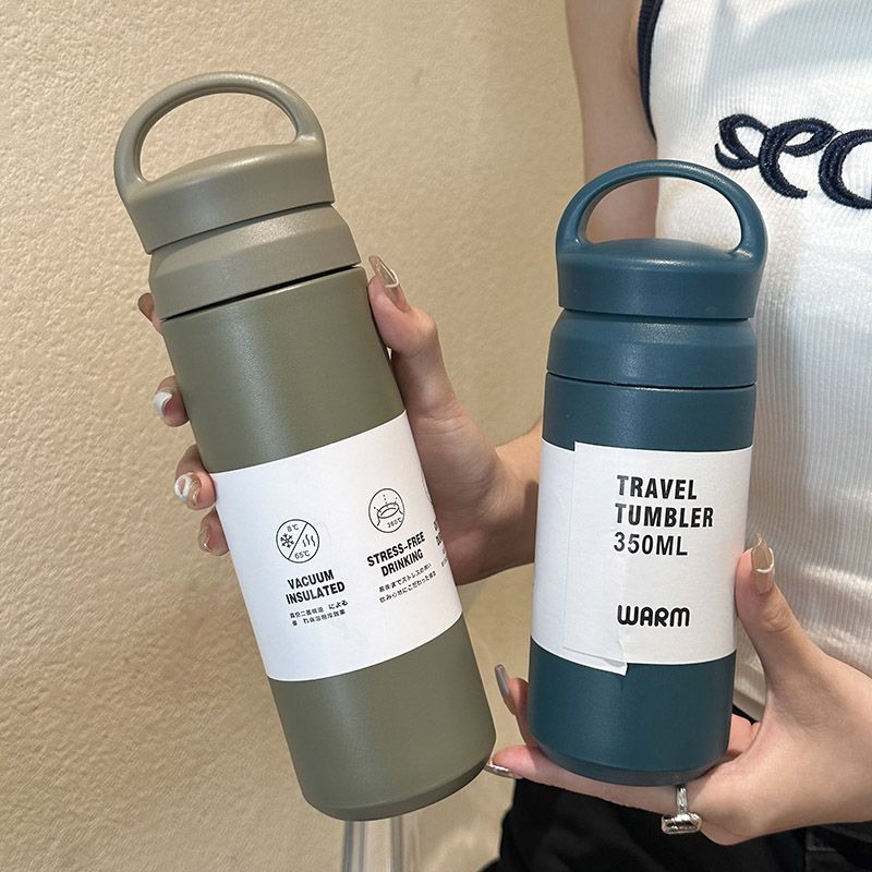Women Insulated Stainless Steel Mug 350ml with Ergonomic Handle Thermal Travel Cup