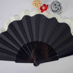 Women's Wooden and Satin Stylish Hand Fan Elegant Portable Accessory