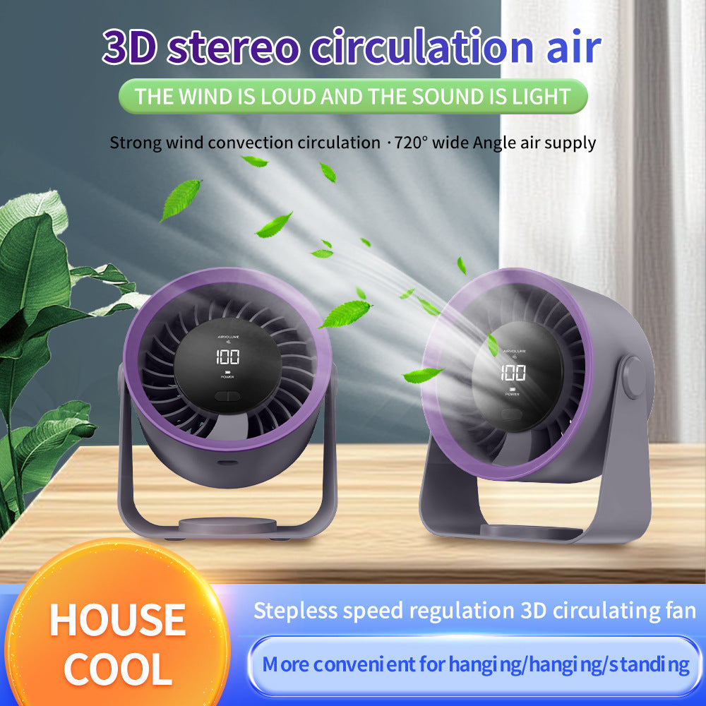 Table Fan Compact Design Quiet Operation Adjustable Tilt Angle