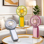 Portable Handheld Fan USB Rechargeable Flexible Tilt Compact Personal Cooling Fan