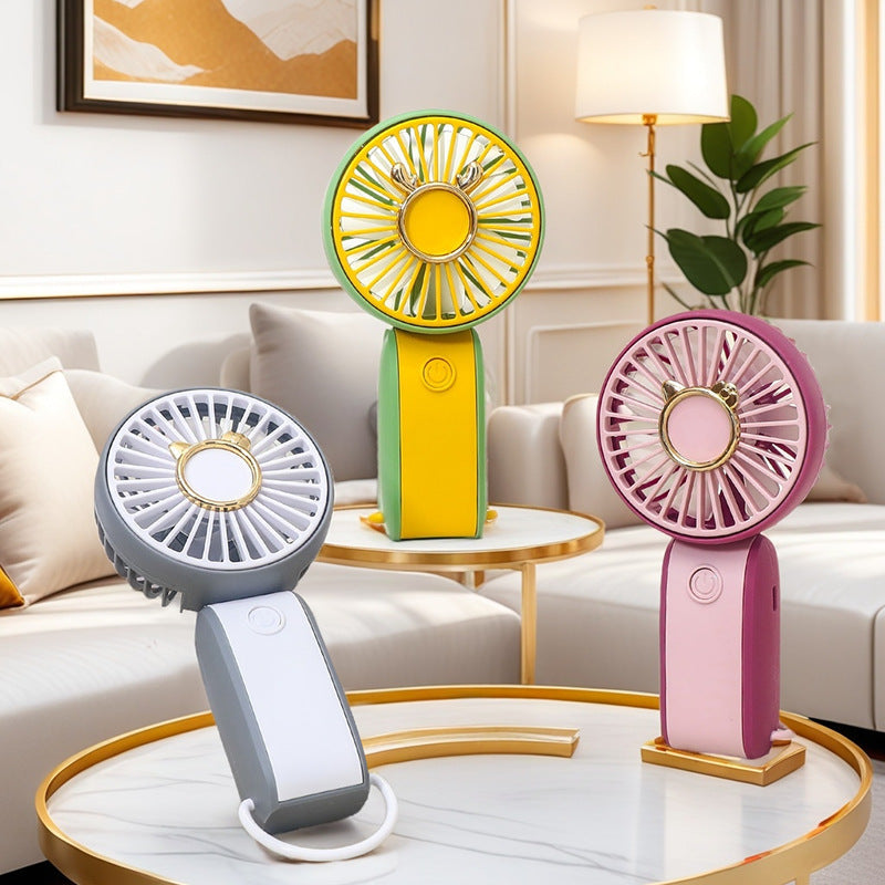 Portable Handheld Fan USB Rechargeable Flexible Tilt Compact Personal Cooling Fan
