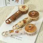 Portable USB Hand Fan with LED Light and Clip Rechargeable Mini Fan