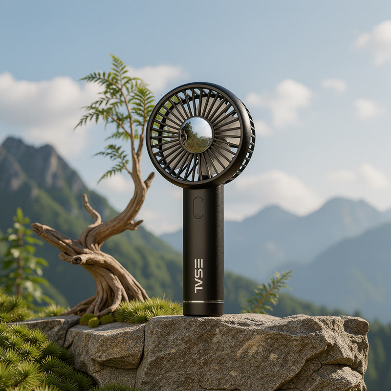 Portable Leaf-Shaped Mini Fan Rechargeable Quiet Operation Compact Lightweight